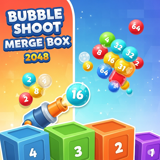 Bubble Shoot Merge Box 2048
