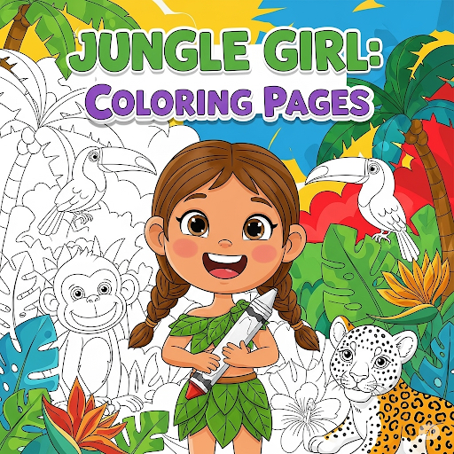 Jungle Girl Coloring Pages