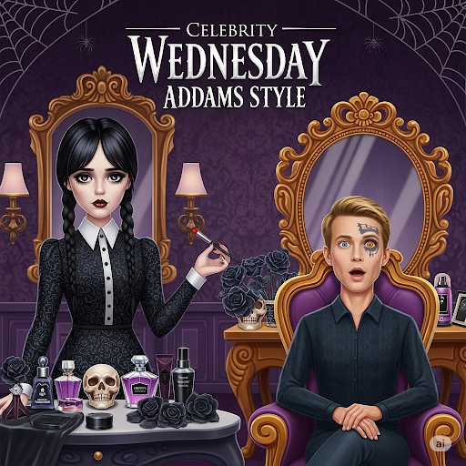 Celebrity Wednesday Addams Style