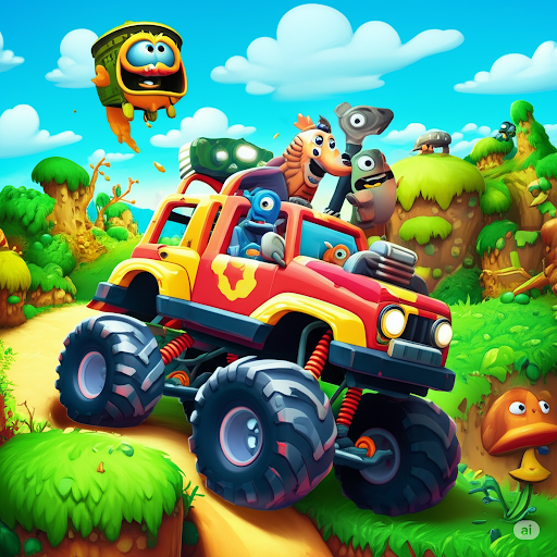 Monster Jeep Coloring